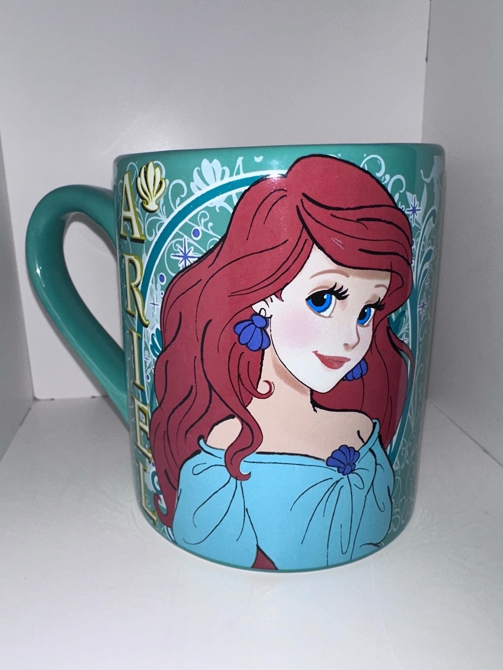 Disney Ariel Teal and Red Ceramic Mug